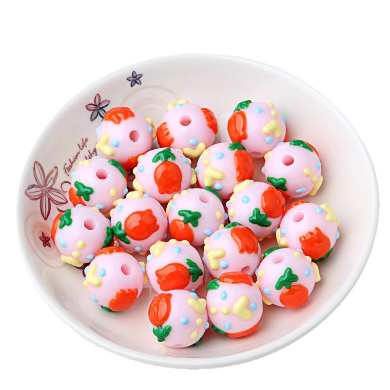 No.1 flower beads/bead pen DIY/mobile phone chain/car hanging/bag hanging chain花朵珠