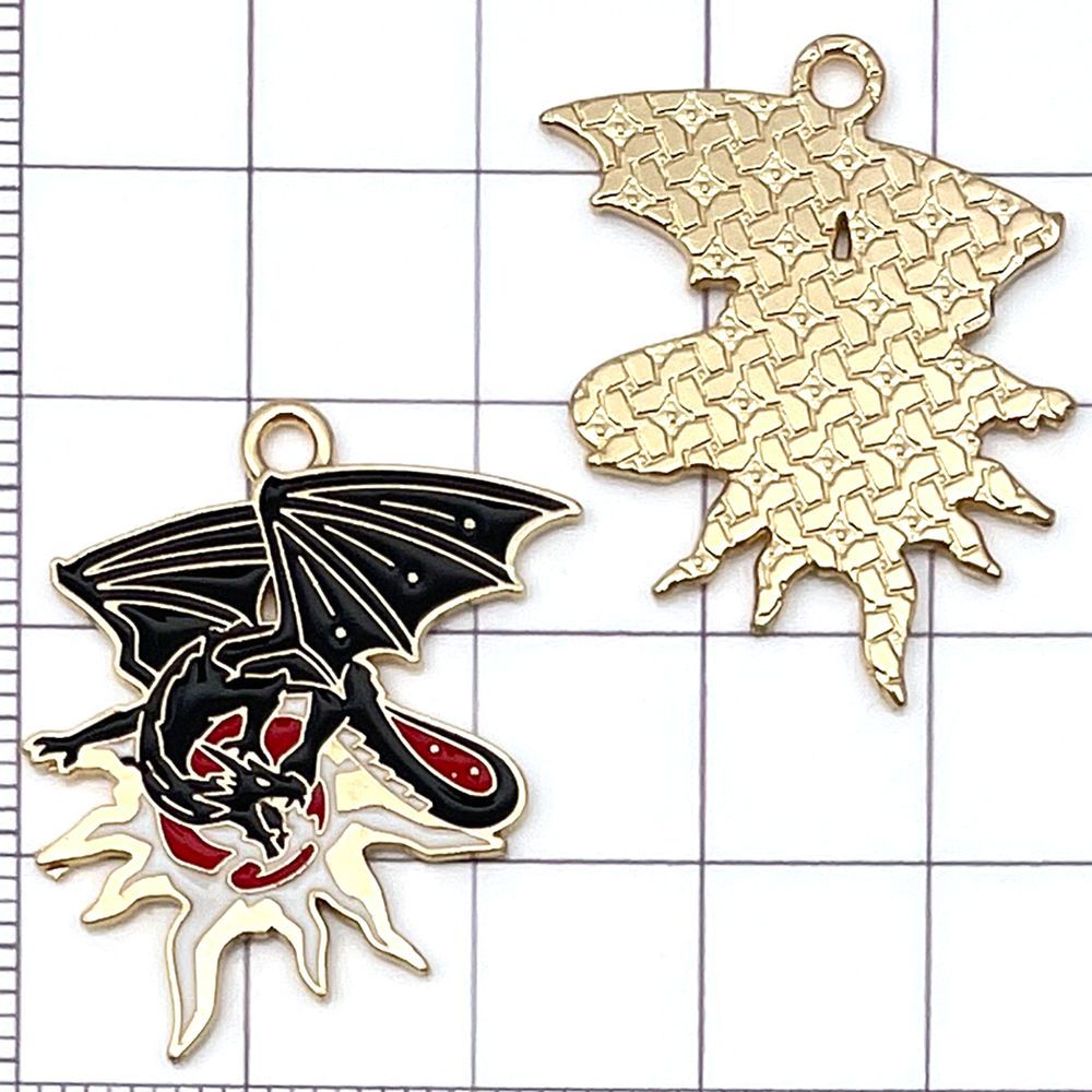 NO.16 Mix 10 black and white alloy dragons