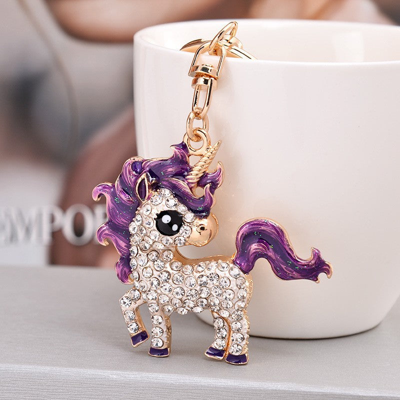 3-Color Alloy Unicorn Pendant