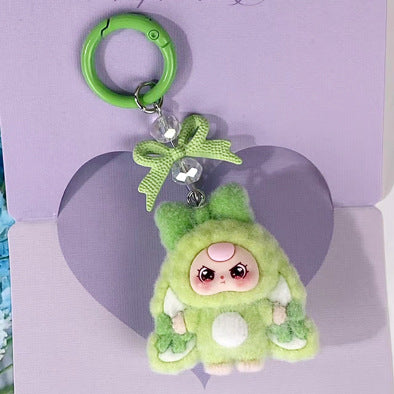 Bow model, flocked new baby three-year-old cartoon keychain