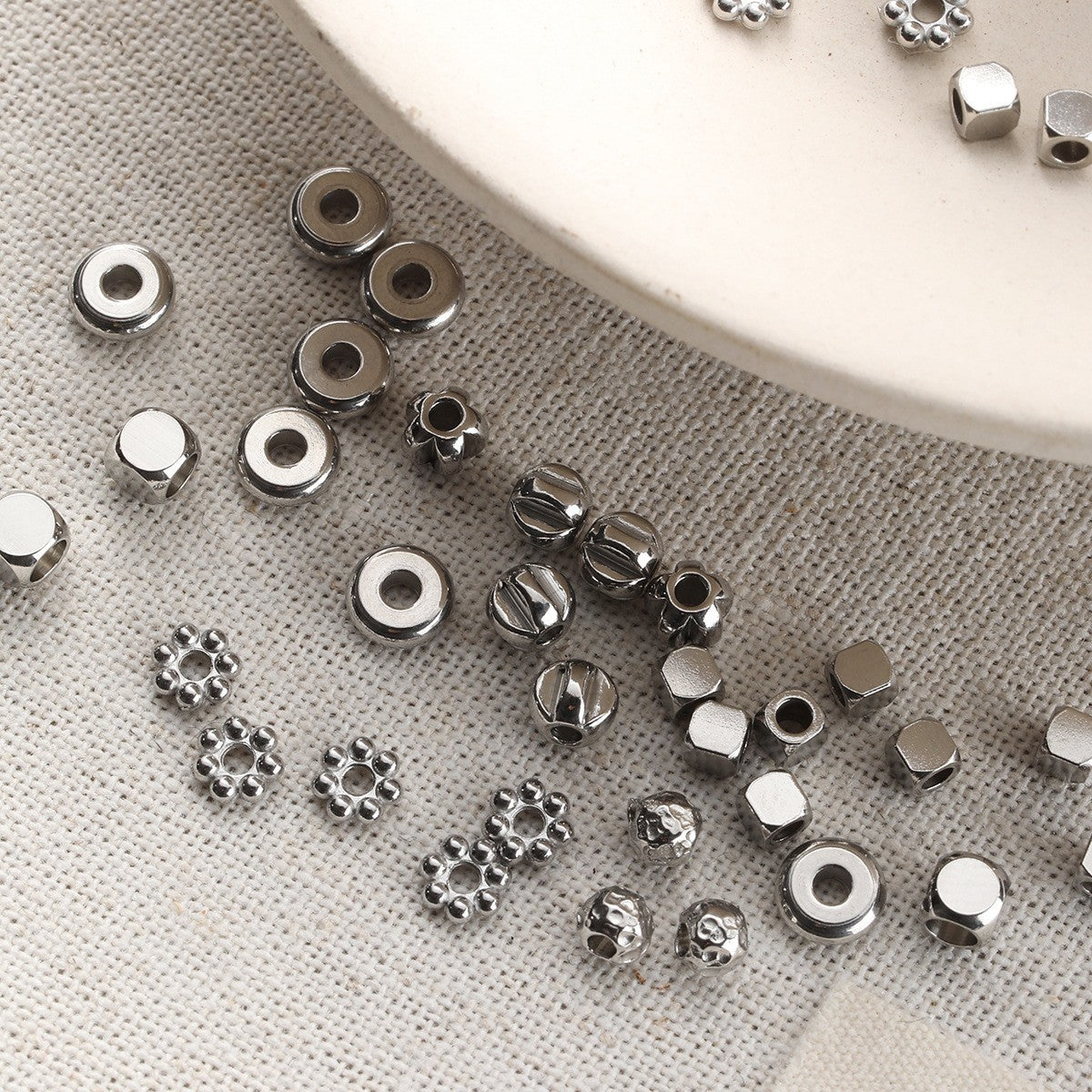 Color retention/titanium steel/stainless steel/spacer beads/DIY accessories