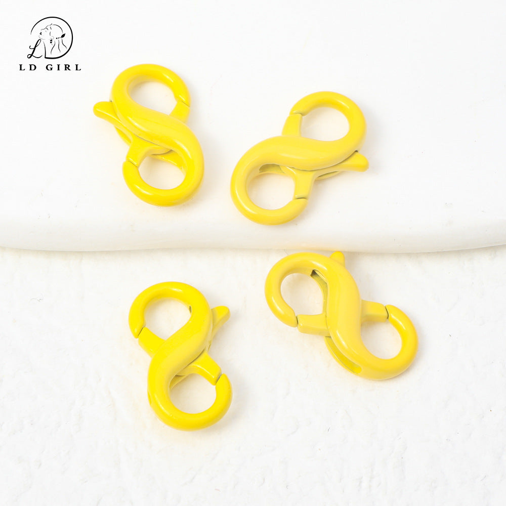 A MOQ5PCS 8-character buckle, spring buckle, double ring buckle, accessories DIY connection buckle