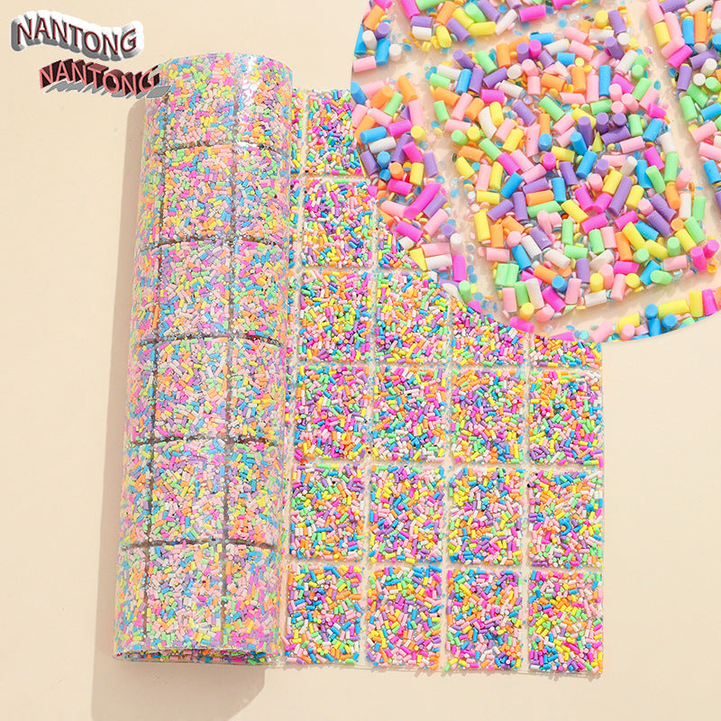 19-Type pointed bottom rhinestone with resin cylinder mixed double-sided rubber drill piece [whole piece 24 * 40cm small square 3 * 4cm]