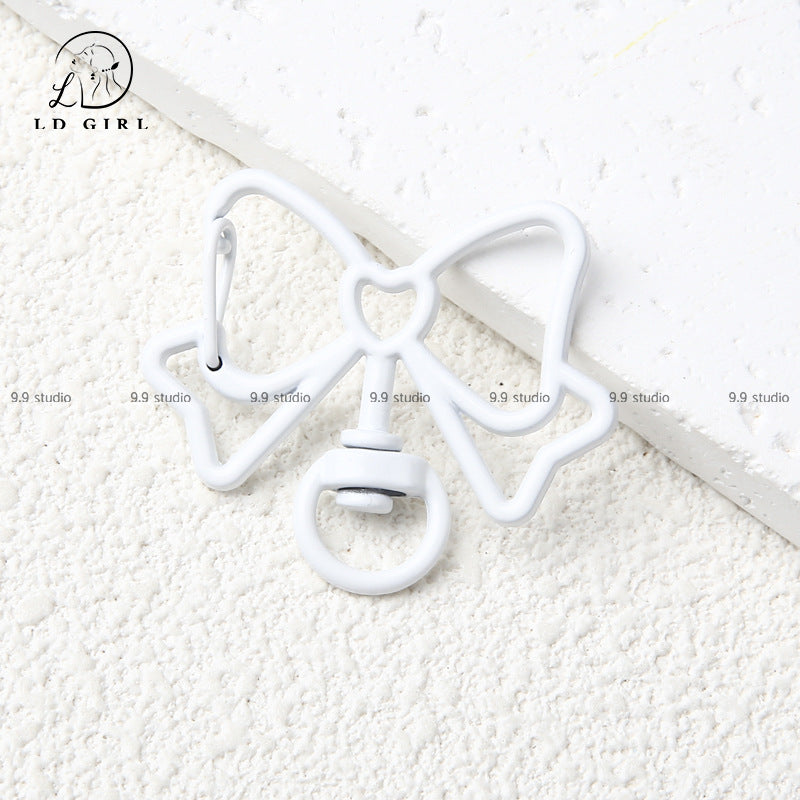 A color paint bow keychain, spring buckle DIY handmade jewelry accessories