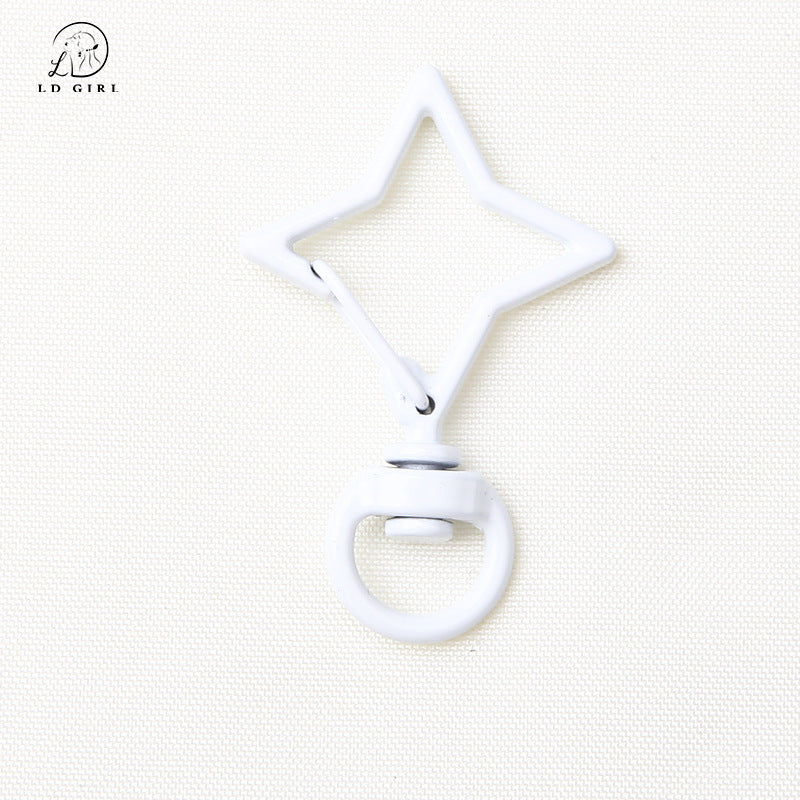 A colorful paint, star spring buckle, DIY handmade jewelry accessories