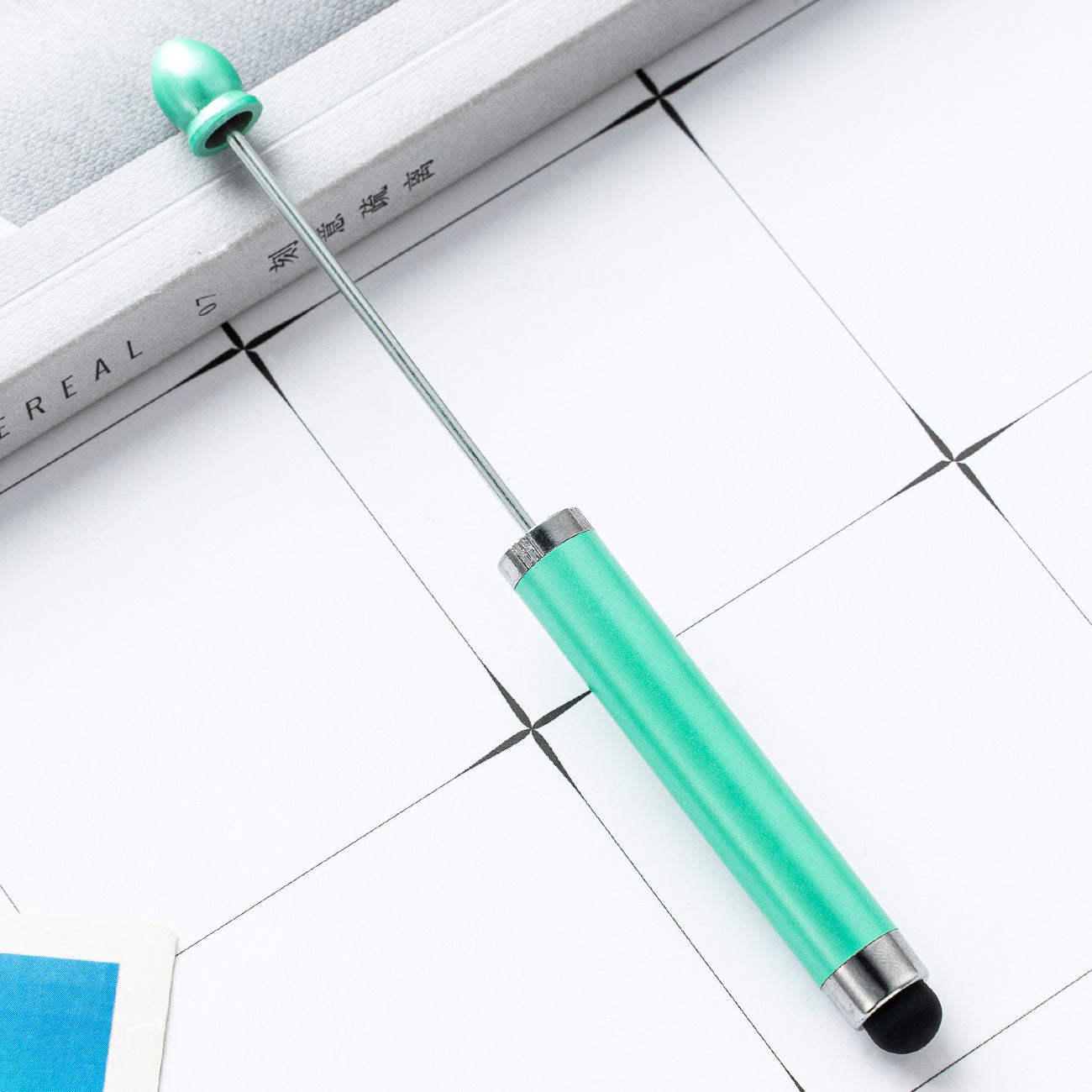 Spot DIY touch screen beaded pen 3-in-1 beaded ballpoint pen creative multi-functional advertising gift pen plastic pen