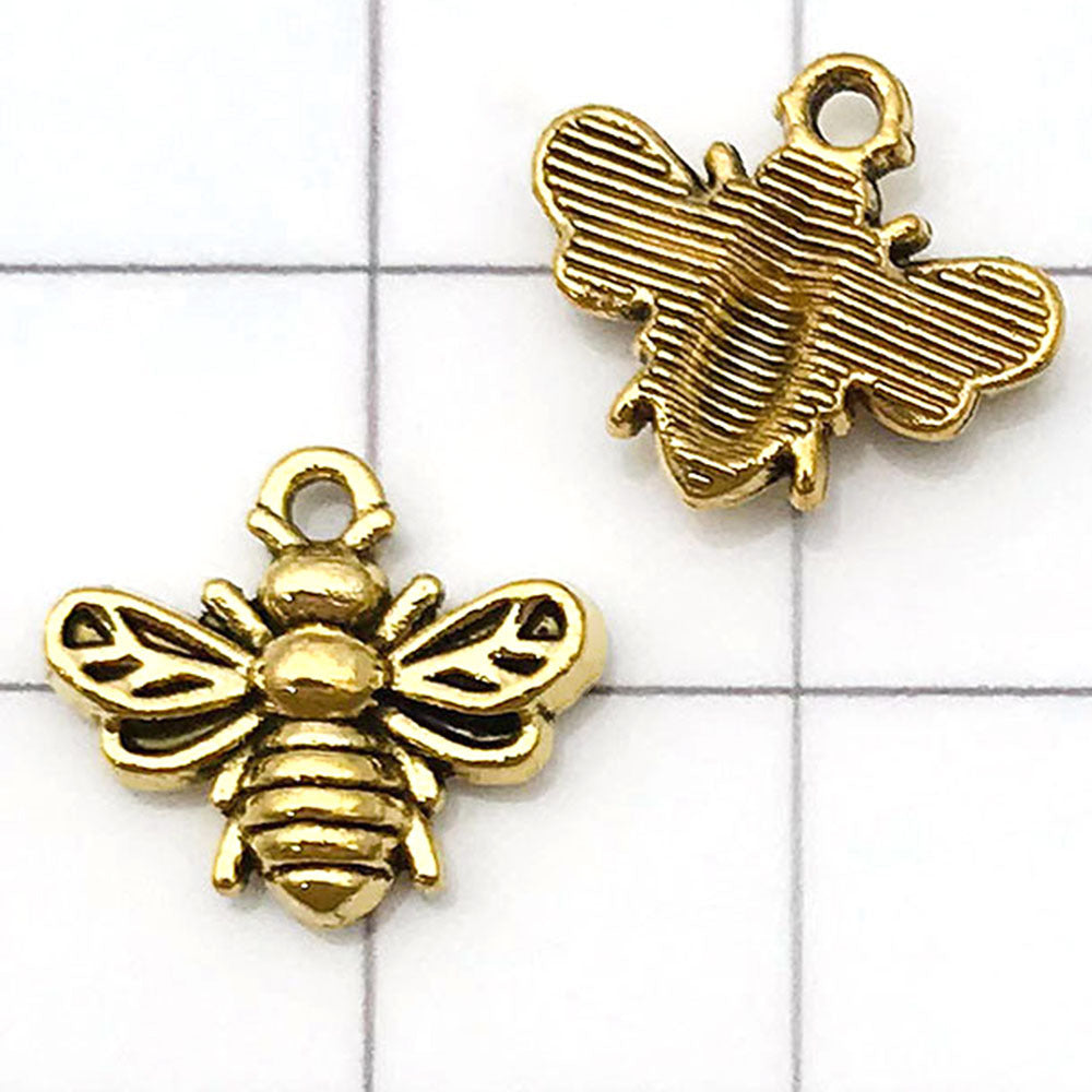 NO.23-3 Alloy bee series gold plated enamel charm