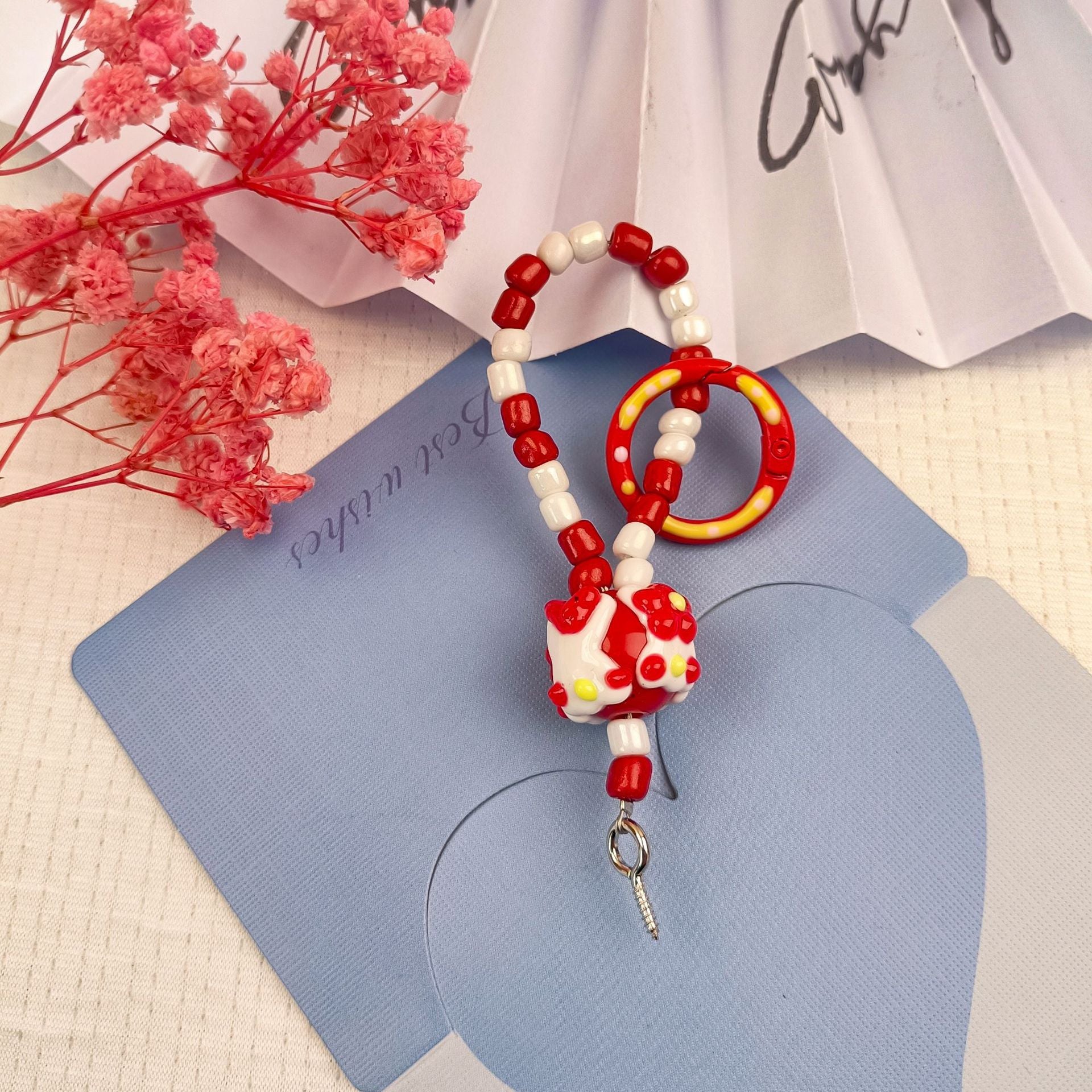 DIY beads, sheep's eye nail accessories, rice bead buckle pendant