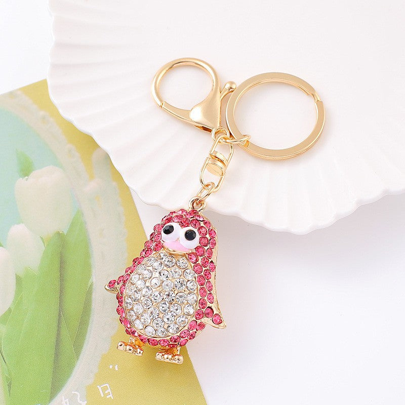 9-Type Colorful Ocean Animal Diamond Wallet Pendant Key Ring
