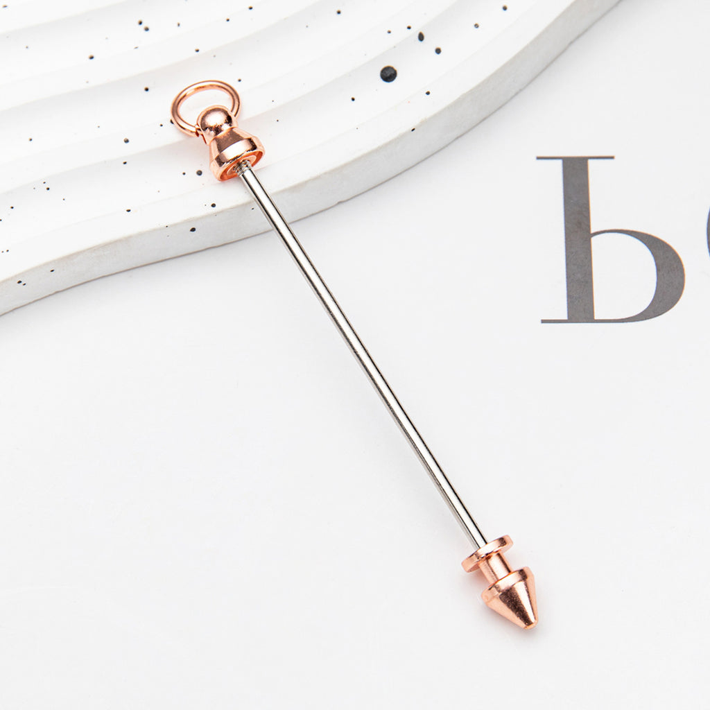 5-Color DIY creative bullet, willow nail, double head screw removable, DIY beaded keychain pendant, willow nail metal nail