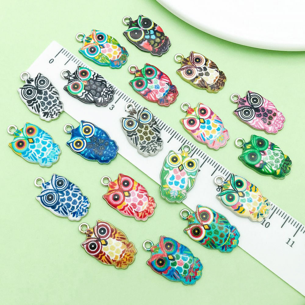 NO.17 Mix 20 metal owl pendants