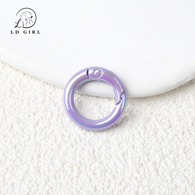 A20mm Colorful Round Spring Buckle, DIY Jewelry Accessories, Spring Ring, Connecting Ring, Keychain, Hanging Buckle