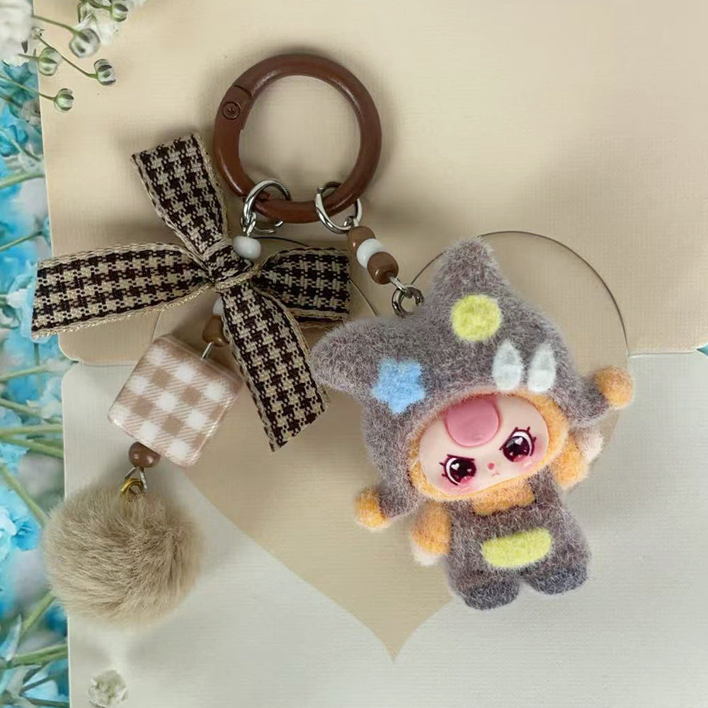 Dopamine cold hat baby three years old, jewelry accessories, cartoon key chain, bag pendant