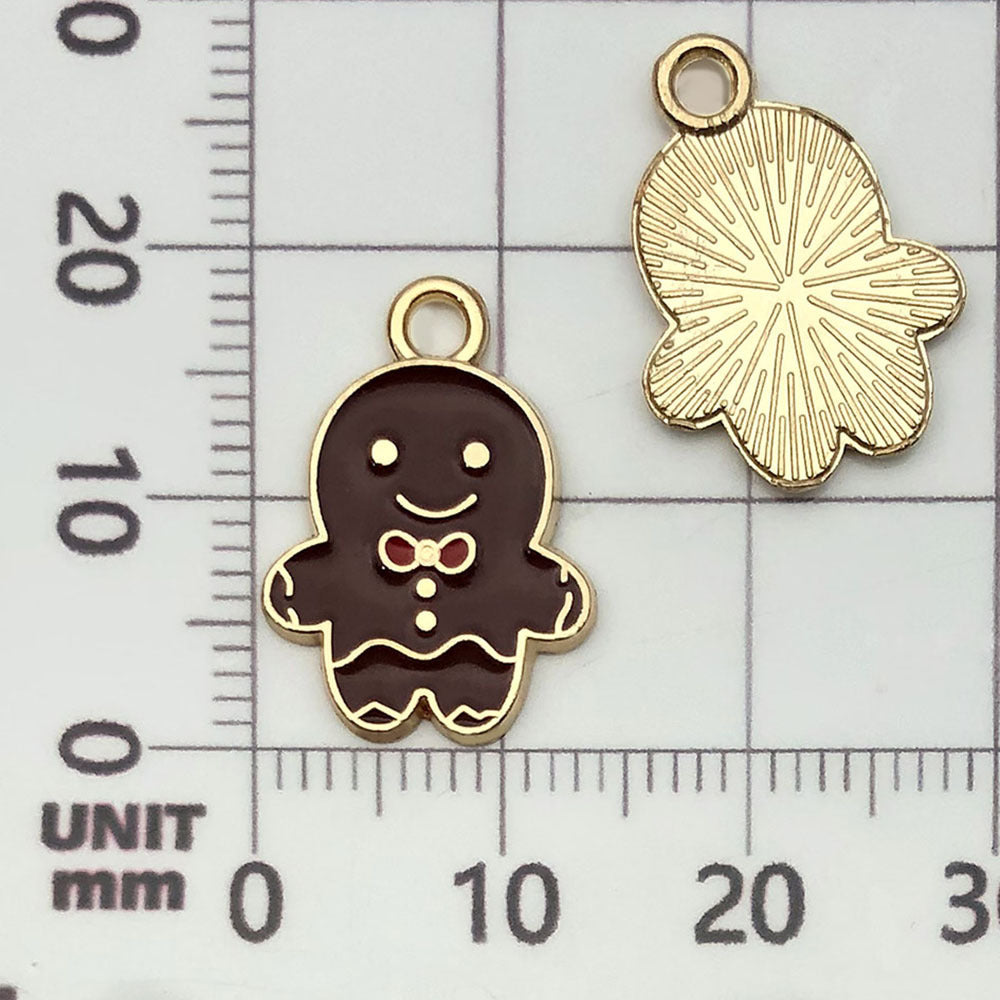 50 assorted gold plated enamel christmas charm