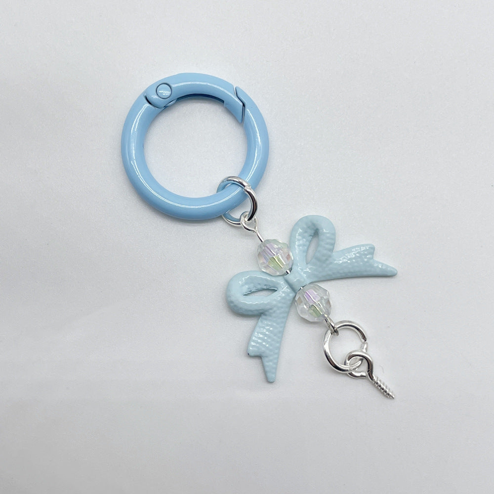 MOQ 50 PCS,Color flower universal rotating spring chain, candy flower key chain, plum blossom spring ring