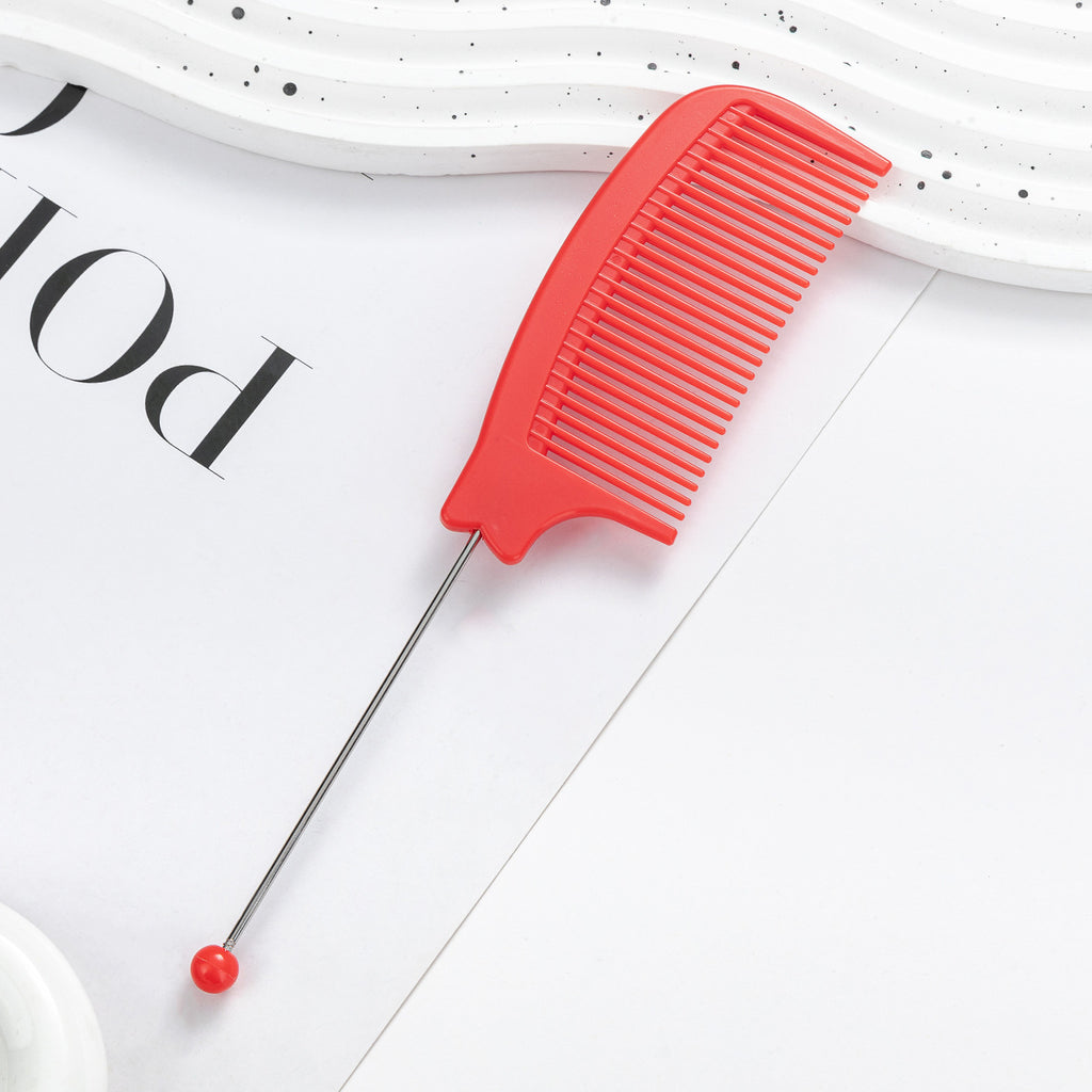 DIY multicolor beaded comb