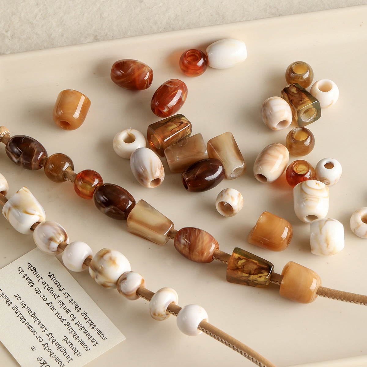 Acrylic smudged large holes/barrel beads/abacus beads/DIY accessories
