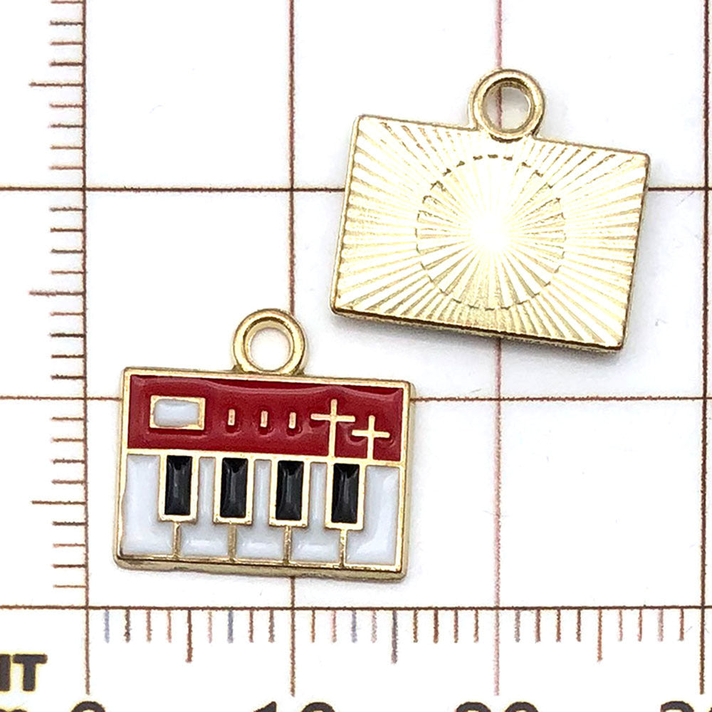 NO.9 Mixed 20 red gold plated enamel charm metal, alloy