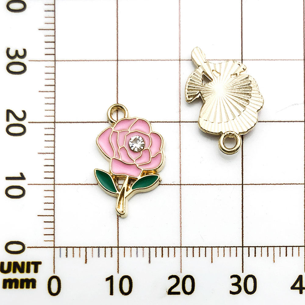 NO.20-1mixed30 gold plated enamel charm metals, alloys