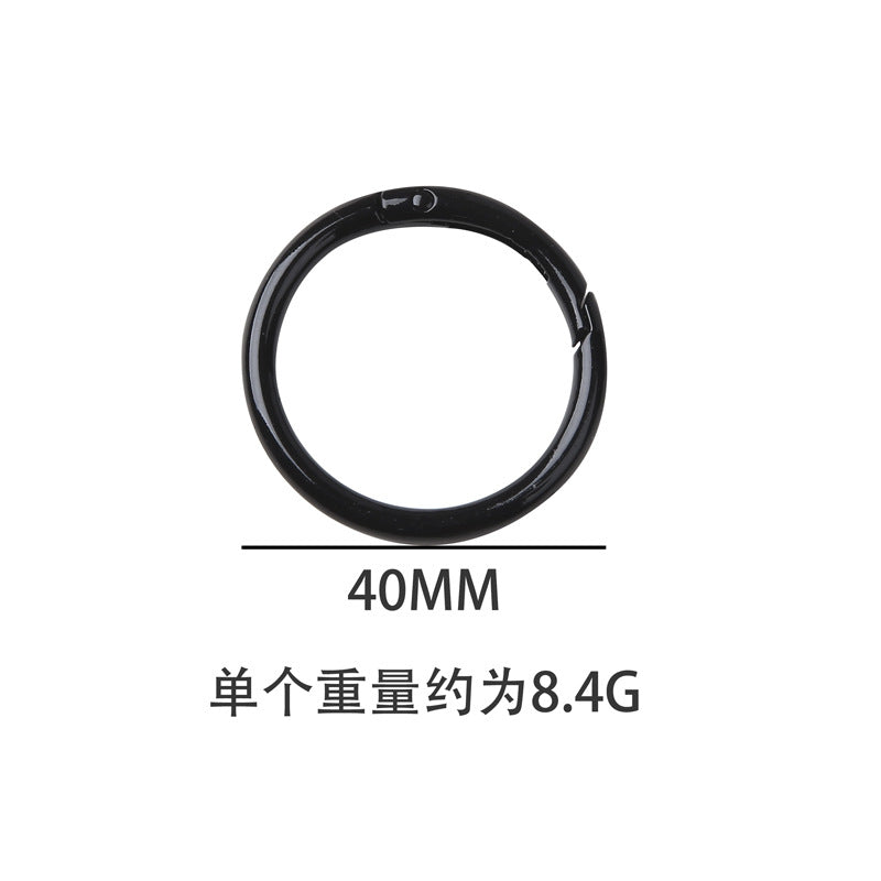 A40mm round spring buckle, large, ring buckle, bag buckle, ring metal, DIY jewelry accessories bag hanging
