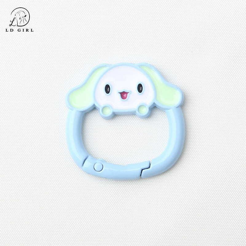 A big-eared dog spring buckle, open ring, dog spring ring, DIY mobile phone chain keychain.
