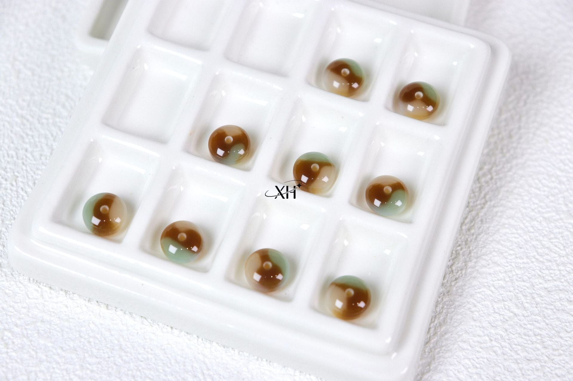 NO.9 Three in one Colors Resin Beads C 三分春算盘珠