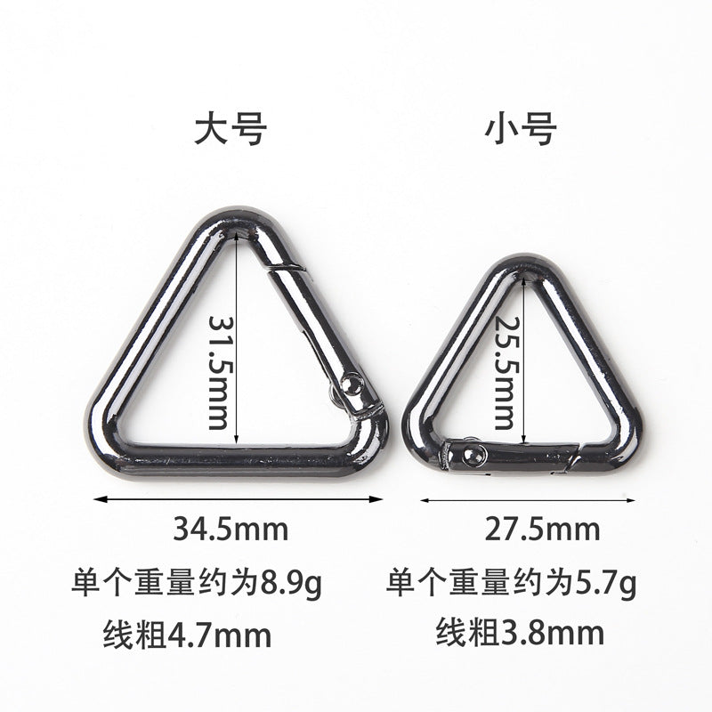 A triangle spring buckle, mountaineering buckle, keychain, hanging buckle, DIY jewelry accessories