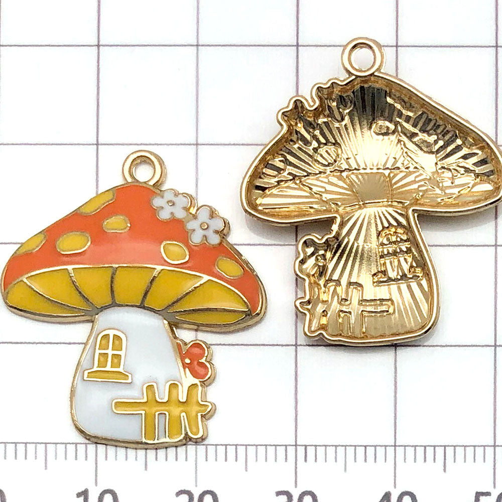 NO.23-4  gold plated enamel charm metal alloy