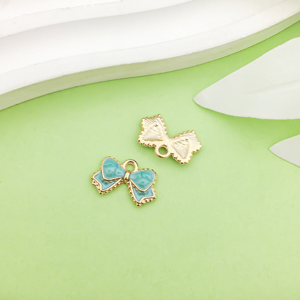 NO.22-3 lake blue mixed 31 assorted gold plated enamel charm