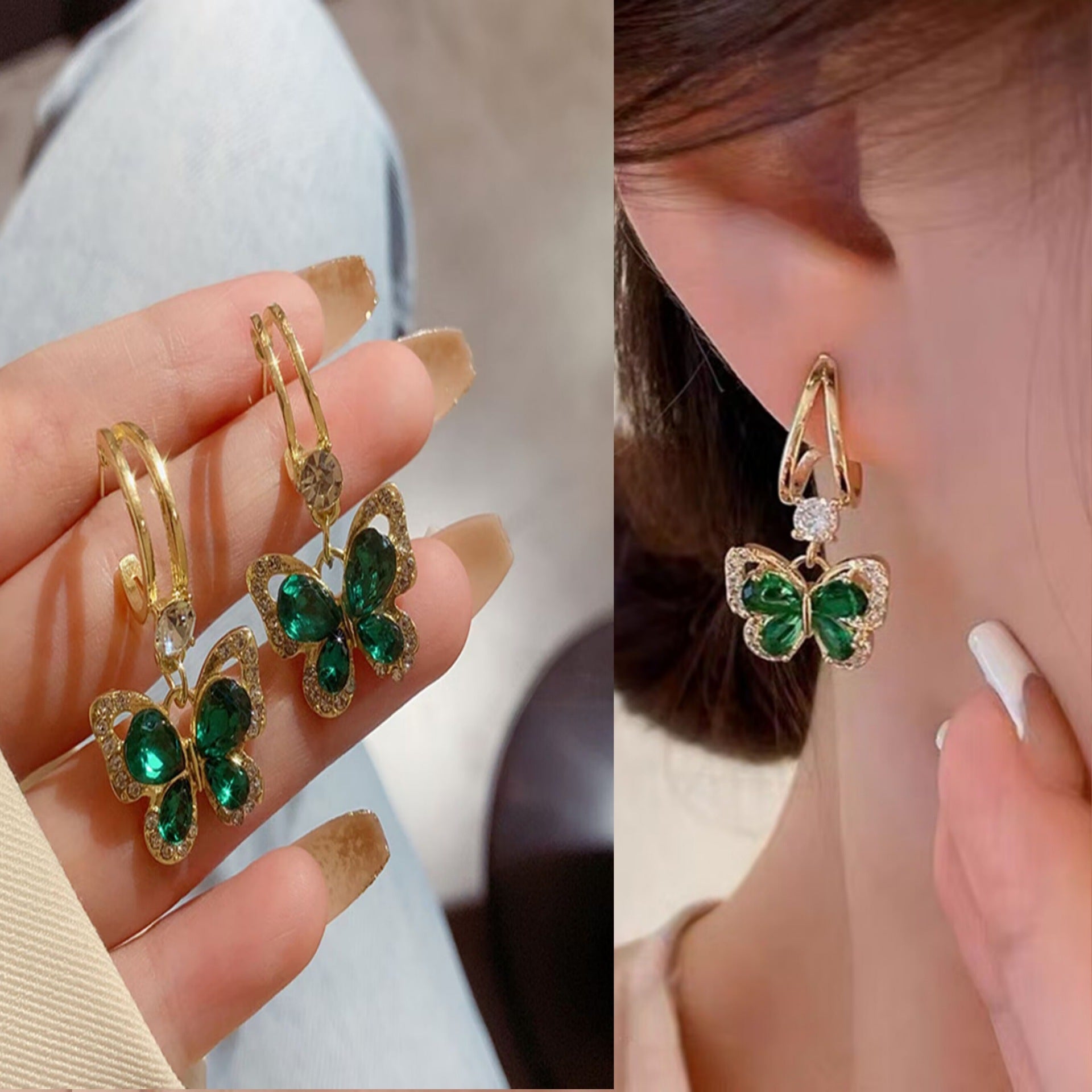 E13,925 Silver Needle Earrings D