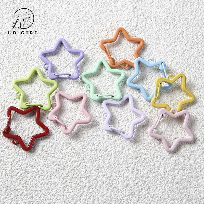 A Five-pointed star spring ring, dog buckle, jewelry buckle spring buckle