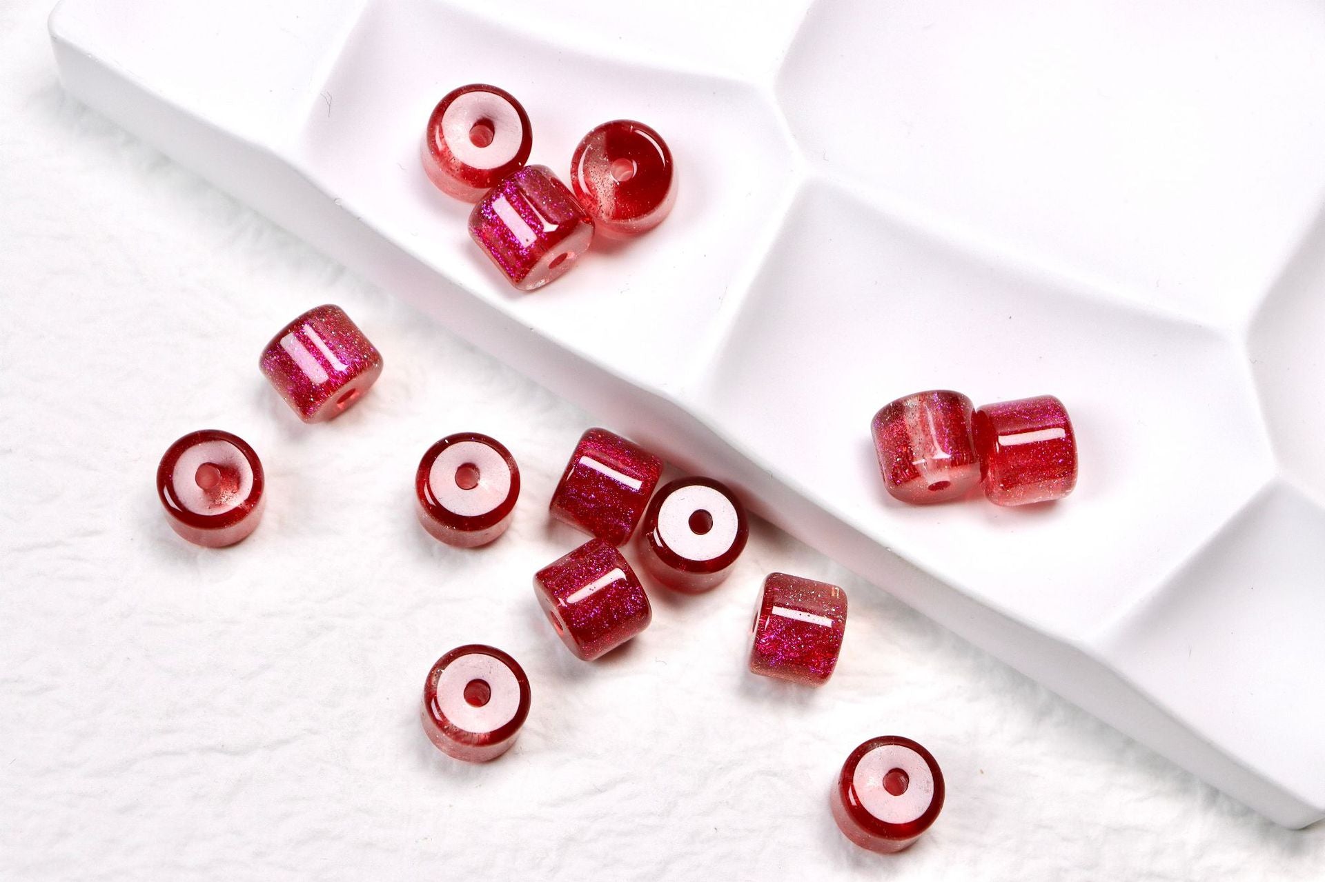 NO.27  8X10mm resin beads, barrel beads, beaded DIY accessories