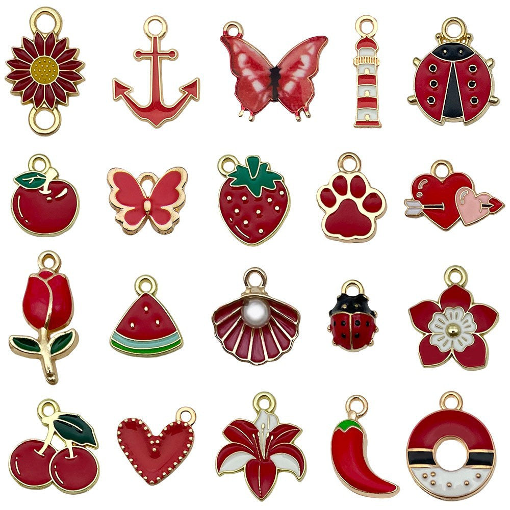 NO.7 Mixed 20  red  handmade jewelry accessories