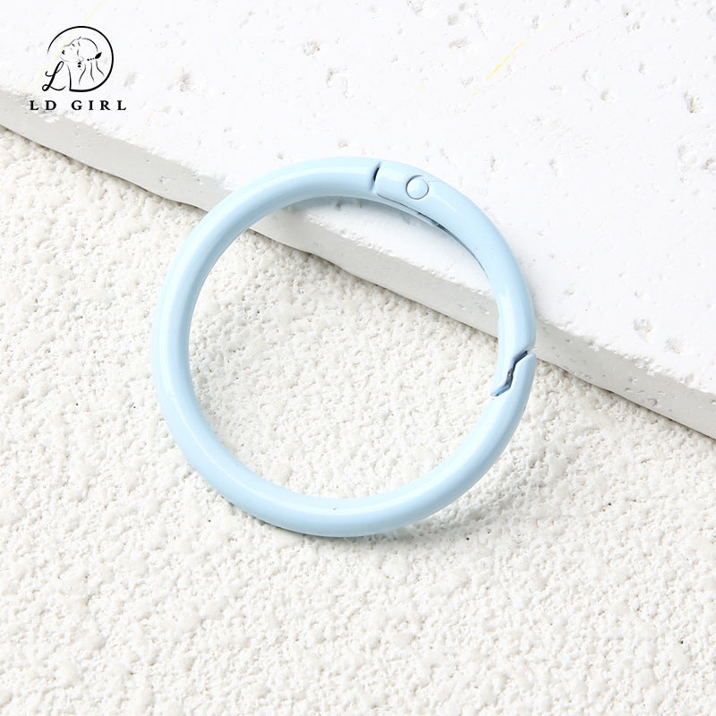 A40mm round spring buckle, large, ring buckle, bag buckle, ring metal, DIY jewelry accessories bag hanging