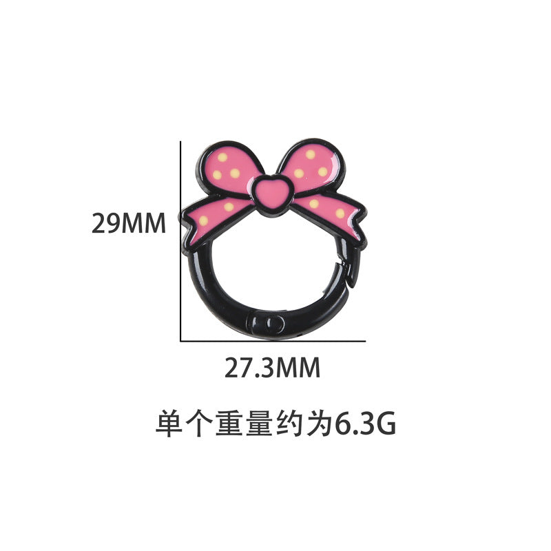 A bow open ring keychain DIY connecting ring