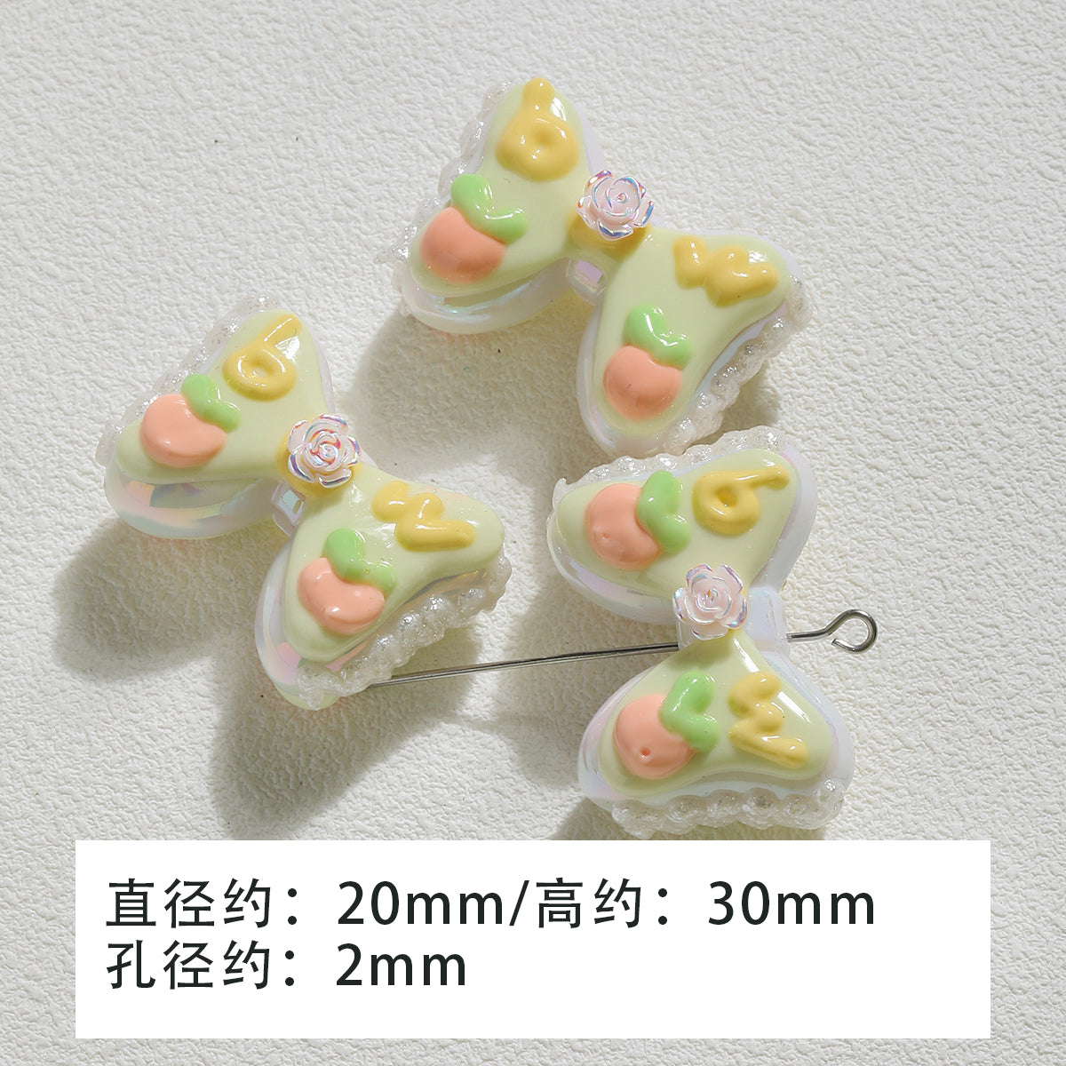 Heavy industry/hand-painted beadsDIY accessories/【蛋黄派】