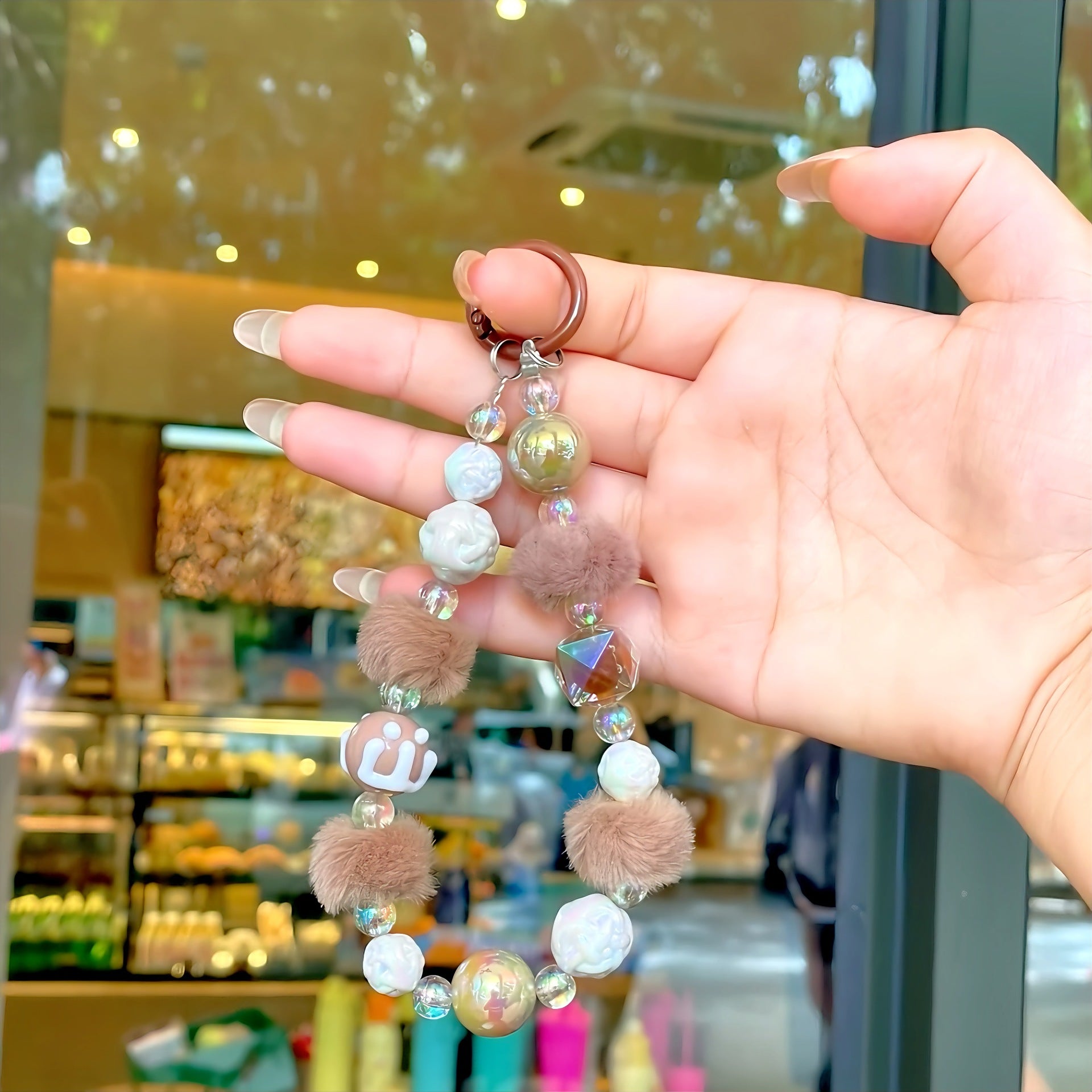 B4 new hairball hand-painted beads/mobile phone chain/bag hanging