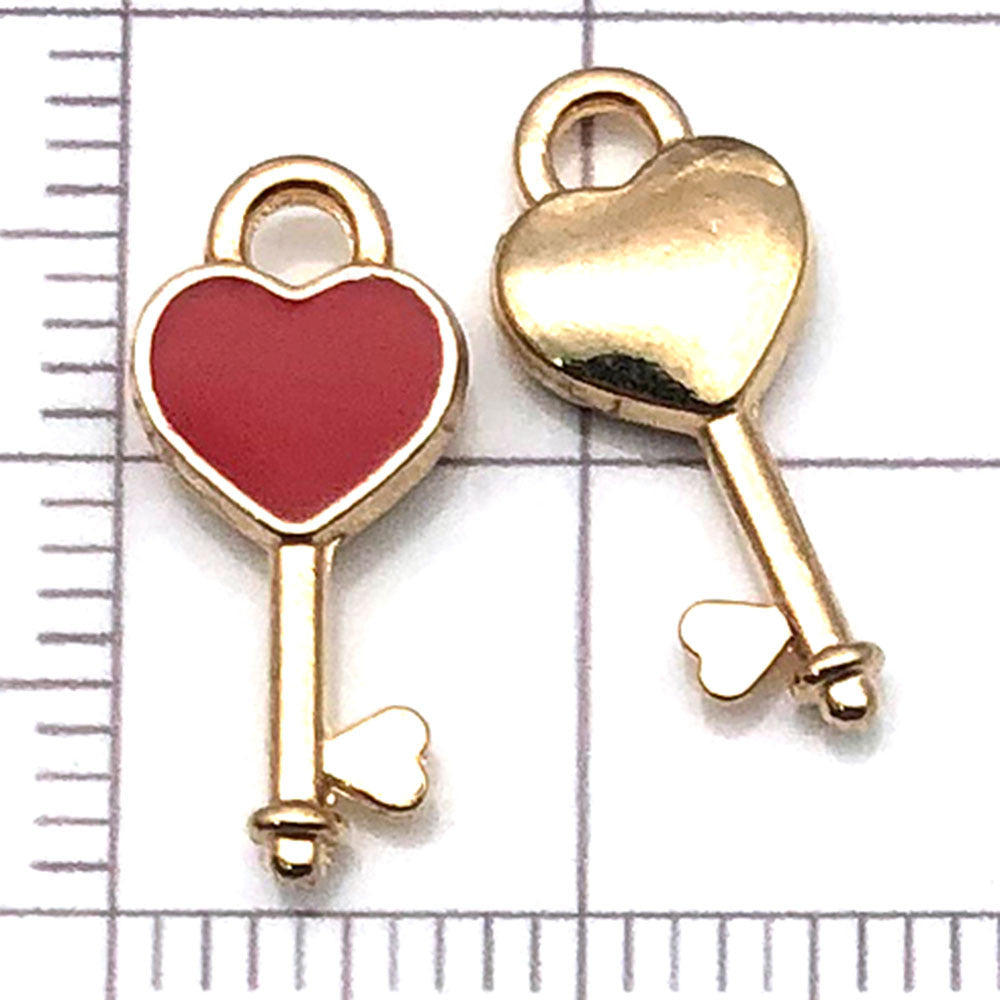 NO.9 Mixed 20 red gold plated enamel charm metal, alloy