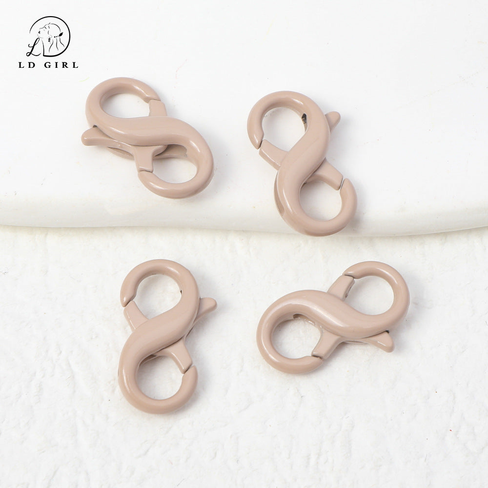 A MOQ5PCS 8-character buckle, spring buckle, double ring buckle, accessories DIY connection buckle