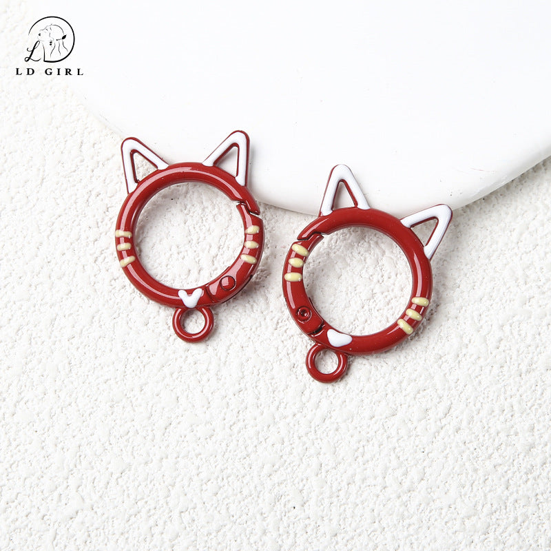 A cat special-shaped spring buckle, DIY handmade jewelry accessories