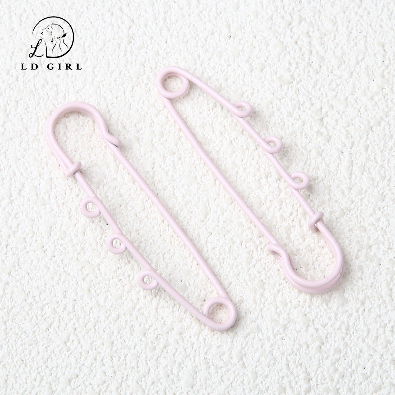 A6cm three-hole safety large pin, waist buckle, pin, breast buckle, DIY jewelry accessories