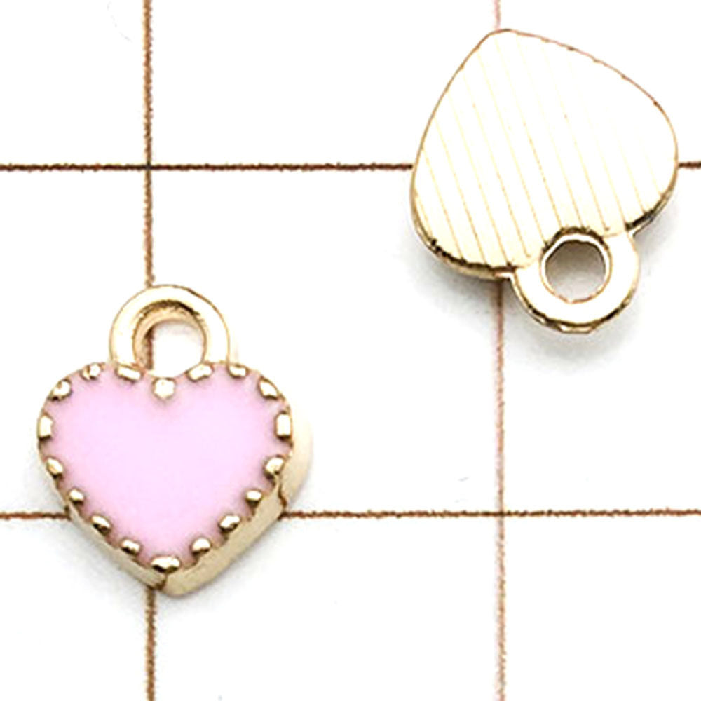 NO.20-3 Pink gold plated enamel charm