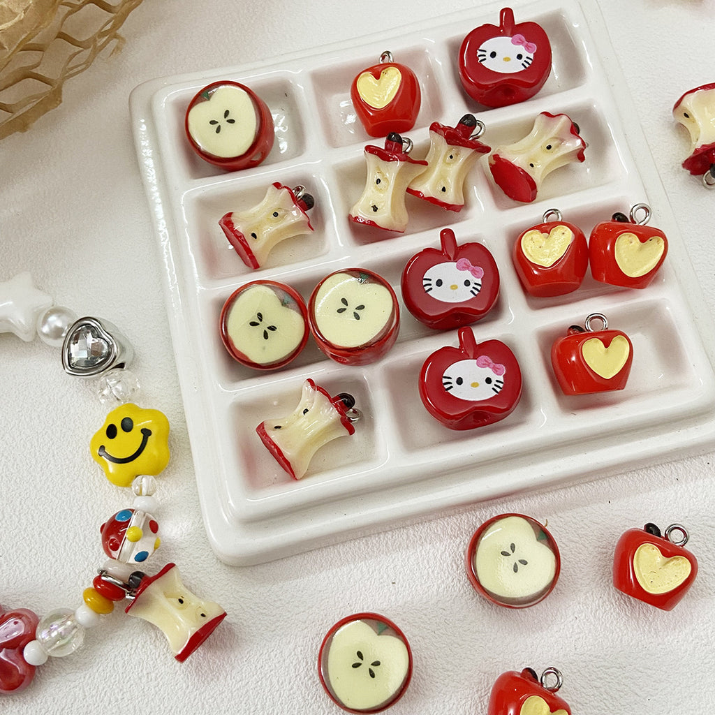 Ceramic/resin/apple pendant/DIY accessories【苹果乐园】