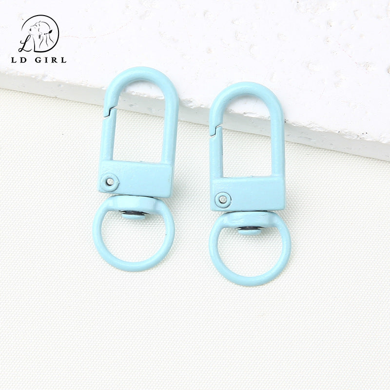 A color alloy paint small door chain, keychain, DIY jewelry accessories