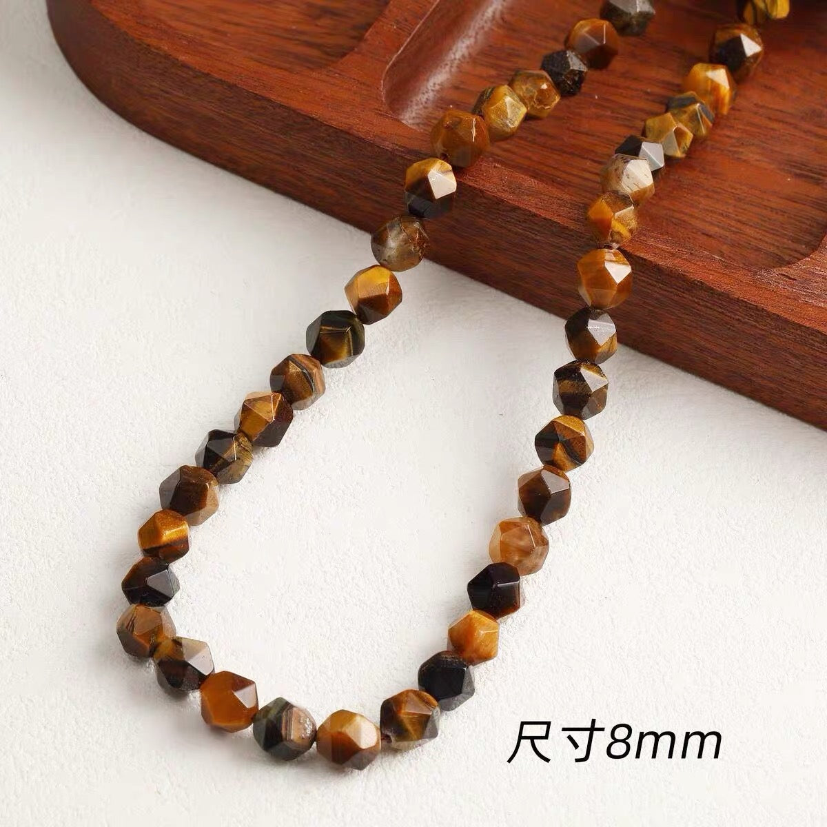 Natural stone, tiger's eye stone, black agate abacus beads, DIY accessories materials