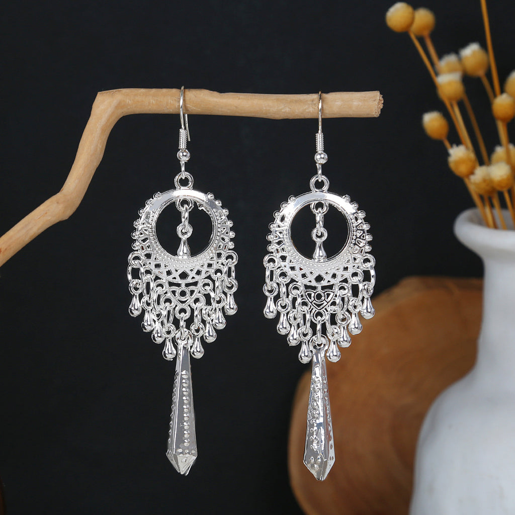 E6,Miao silver earrings