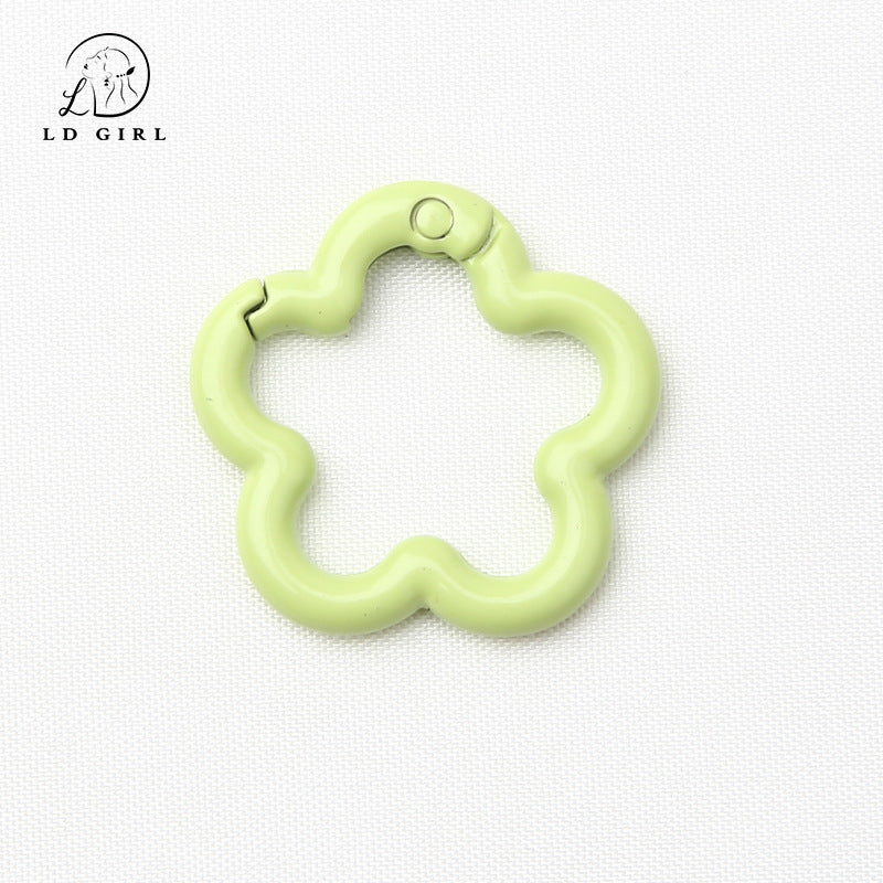 A large flower spring chain, DIY keychain