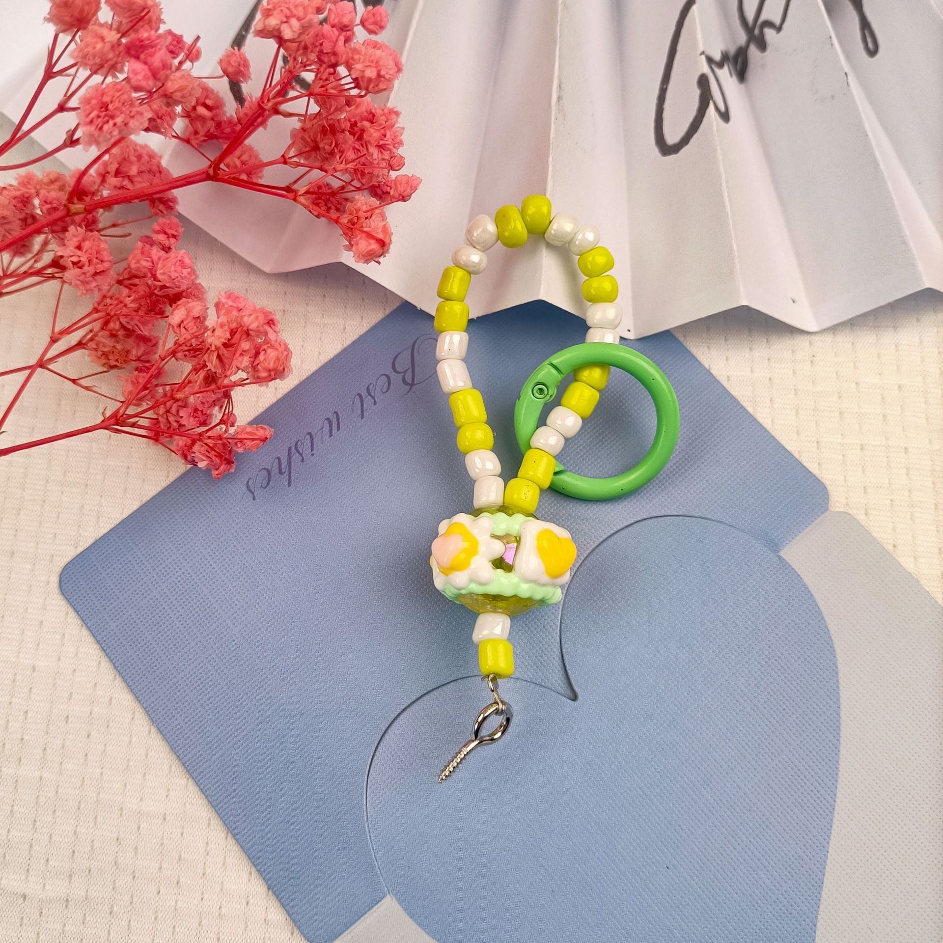 DIY beads, sheep's eye nail accessories, rice bead buckle pendant