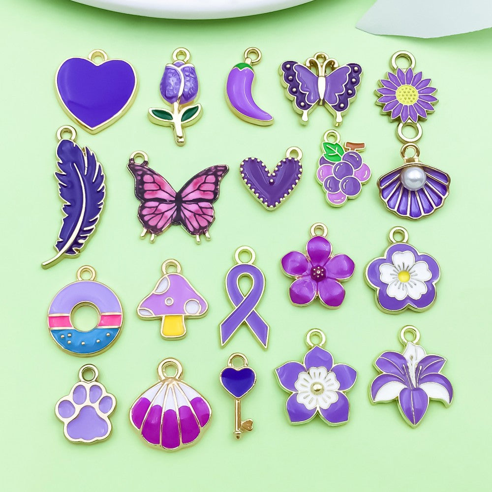 NO.4-2 Mix 20 purple jewelry accessories.