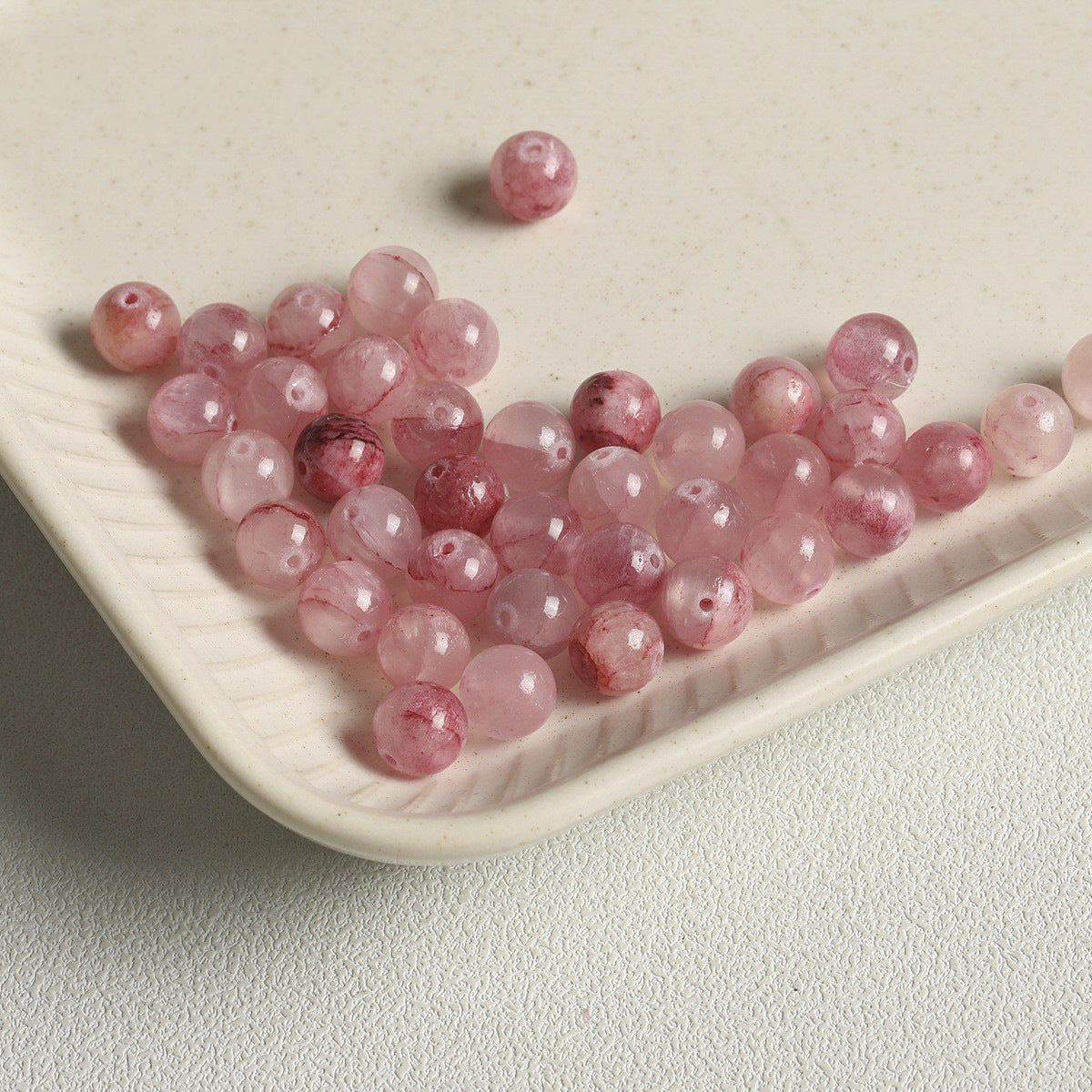 Natural stone/pink chalcedony/DIY accessories